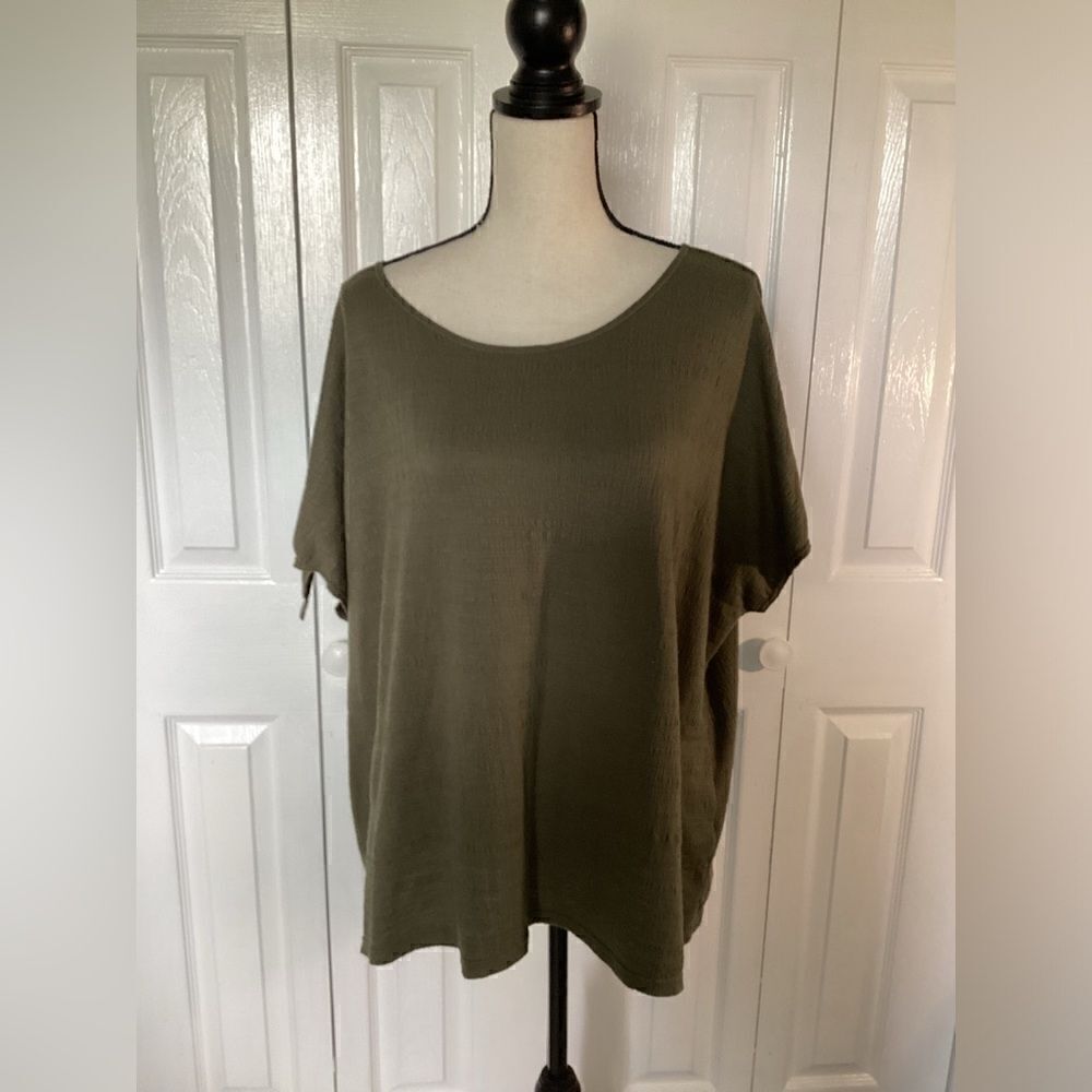 Max Studio - Women’s Olive Green Pullover Tunic - 2X